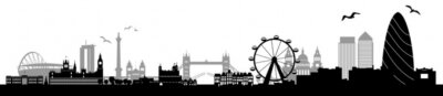 Papier peint  Symboles noir et blanc de Londres