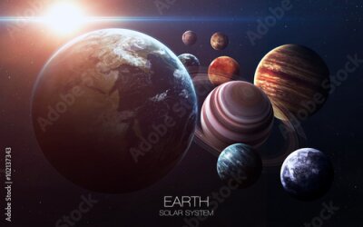 Papier peint  Système solaire 3D