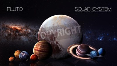 Papier peint  Système solaire avec pluton