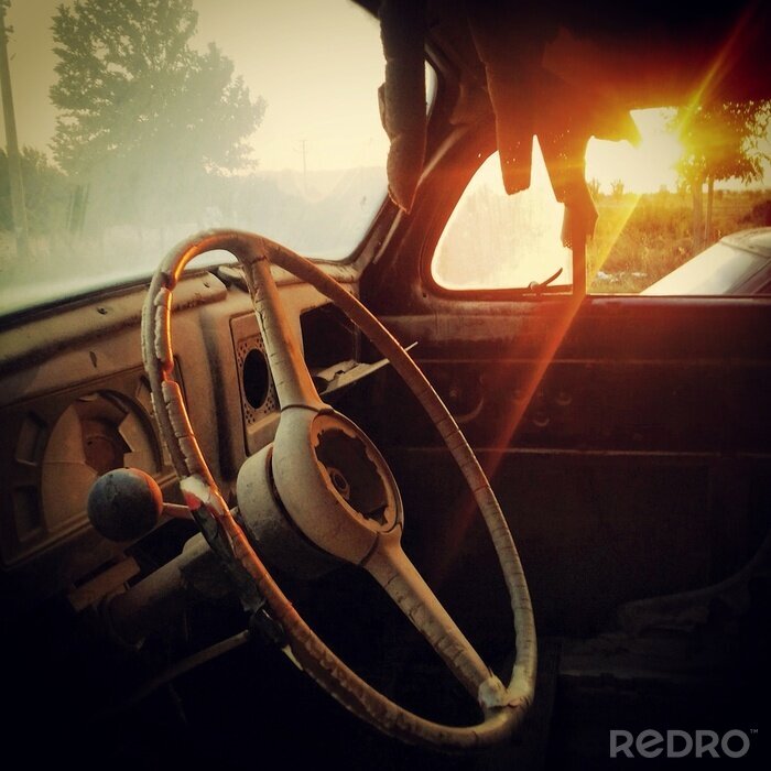 Papier peint  Tableau de bord de voiture classique