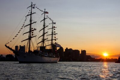Papier peint  Tall navire pendant Voile Boston 2009 à Boston Harbor