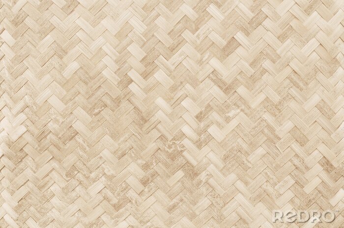 Papier peint  Tapis en bambou tissé beige