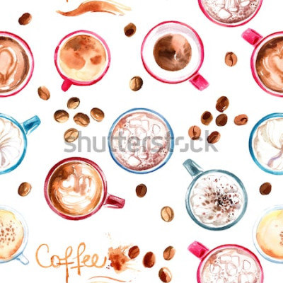 Papier peint  Tasses avec différents types de café