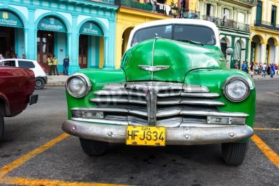 Papier peint  Taxi à la Havane style rétro