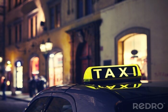 Papier peint  Taxi au crépuscule