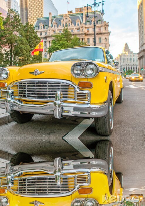 Papier peint  Taxi jaune dans les rues de New York