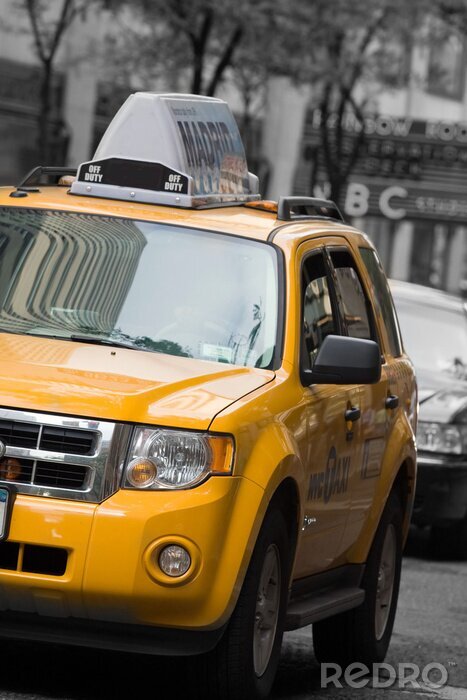 Papier peint  Taxi jaune moderne