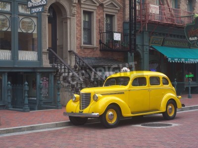 Papier peint  Taxi londonien style rétro