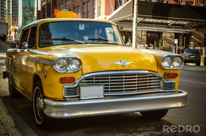 Papier peint  Taxi Retro