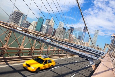 Papier peint  Taxi sur un pont à New York