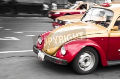 Papier peint  Taxis colorés au Mexique