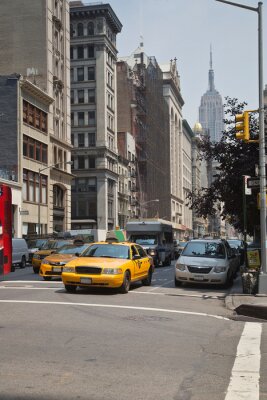 Papier peint  Taxis et Empire State Building