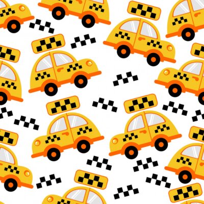 Papier peint  Taxis jaunes