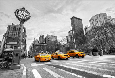 Taxis jaunes new-yorkais