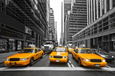 Papier peint  Taxis new-yorkais jaunes dans la rue