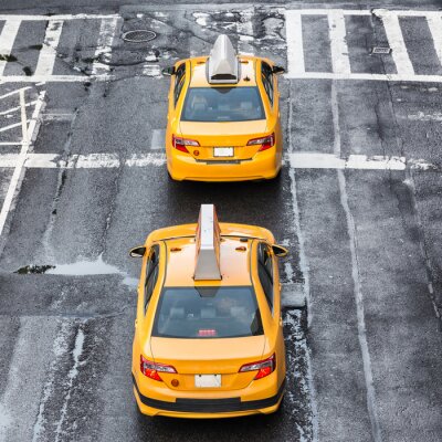 Papier peint  Taxis new-yorkais vue aérienne