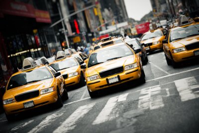 Taxis qui roulent avec un effet 3D