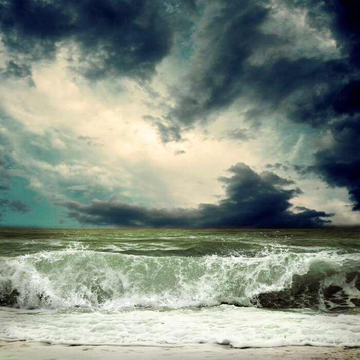 Papier peint  Tempête sur la mer