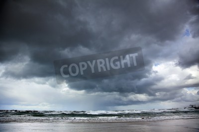 Papier peint  Tempête sur la plage