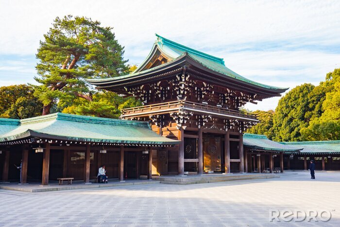 Papier peint  Temple à Tokyo de jour