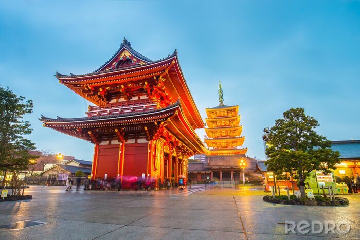 Papier peint  Temple à Tokyo en Asie