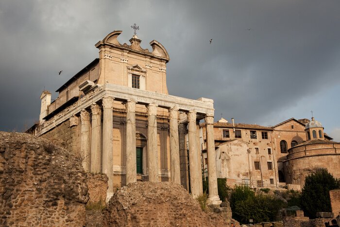 Papier peint  Temple et hautes colonnes