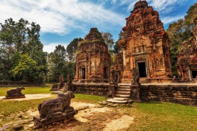Temple khmer bouddhiste antique dans le complexe d'Angkor Wat