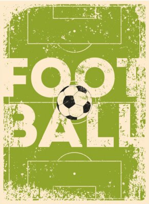 Terrain de football et lettrage