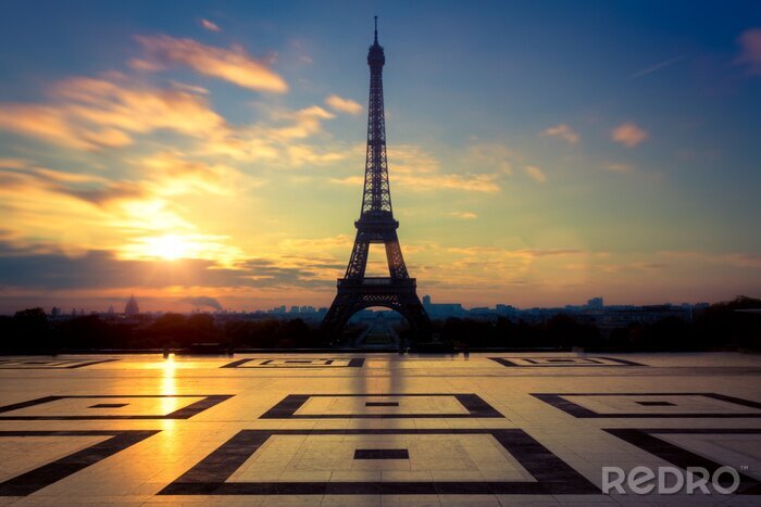 Papier peint  Terrasse panoramique vue sur la Tour Eiffel