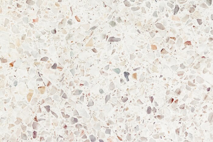 Papier peint  Terrazzo clair avec particules colorées
