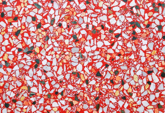 Papier peint  Terrazzo dans les tons de rouge