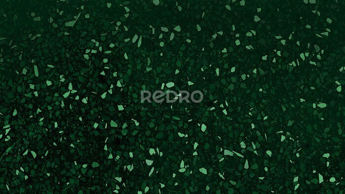 Papier peint  Terrazzo dans les tons vert bouteille