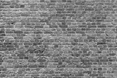 Papier peint  Texture d'un mur de briques noir et blanc