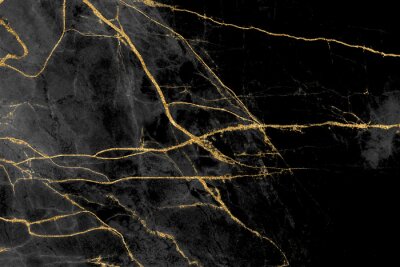 Papier peint  Texture de marbre noir et or