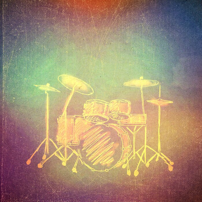 Papier peint  Texture vintage avec tambours