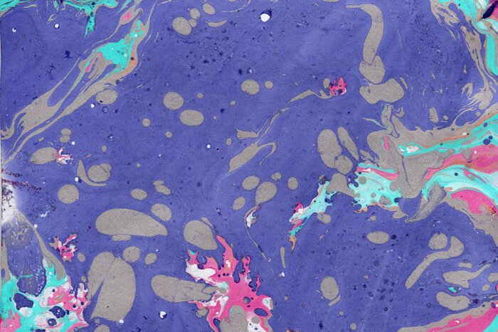 Papier peint  Textures de papier d'encre de marbre coloré sur fond blanc. Dessin organique abstrait chaotique.