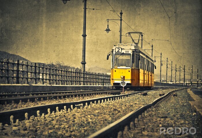 Papier peint  The tram is coming