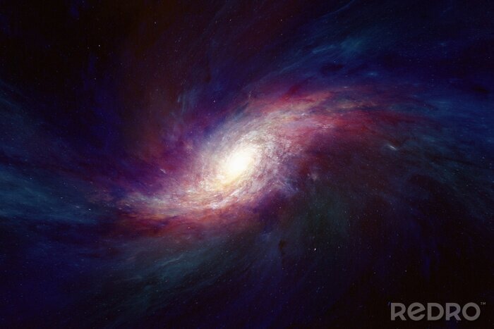 Papier peint  Thème de l'espace extra-atmosphérique avec des galaxies spirales