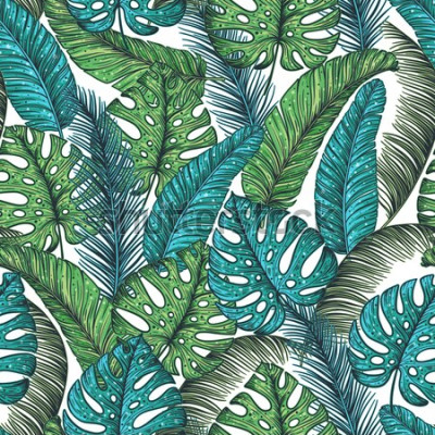 Papier peint  Thème de la nature en vert