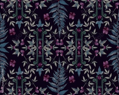 Papier peint  Thème vintage floral élégant