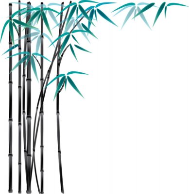 Papier peint  Tiges de bambou graphiques