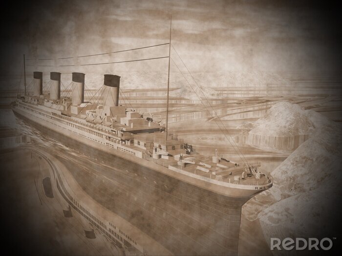 Papier peint  Titanic navire - Rendu 3D