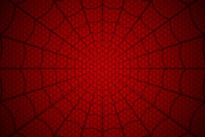 Papier peint  Toile d'araignée sur fond rouge