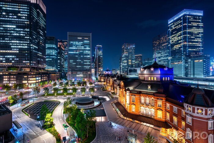 Papier peint  Tokyo et pont lumières dans la nuit
