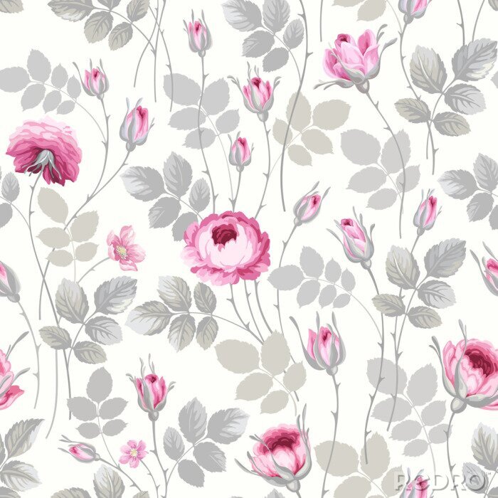 Papier peint  Tons subtils de gris rose et de rose