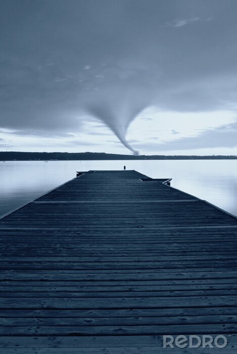 Papier peint  Tornade sur le lac