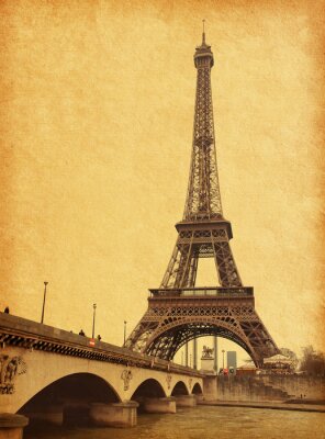 Tour Eiffel rétro sépia