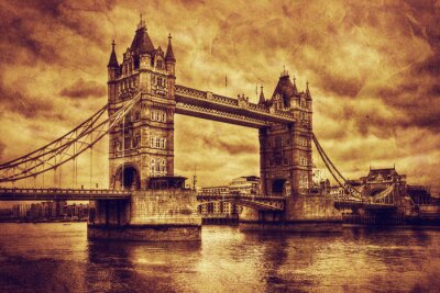 Papier peint  Tower Bridge aux teintes rétro