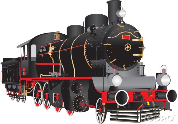 Papier peint  Train à vapeur abstrait