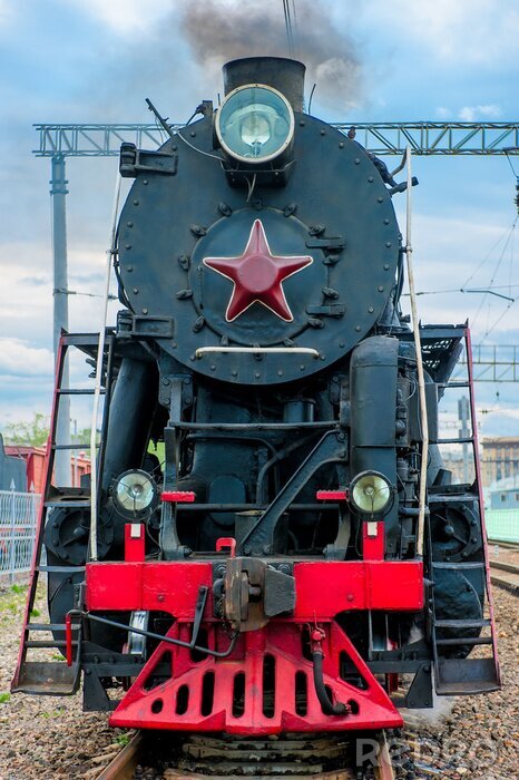 Papier peint  Train à vapeur traditionnel ancien